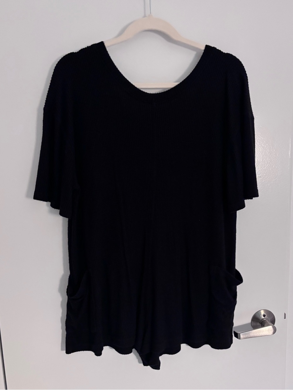 Black Romper with Pockets